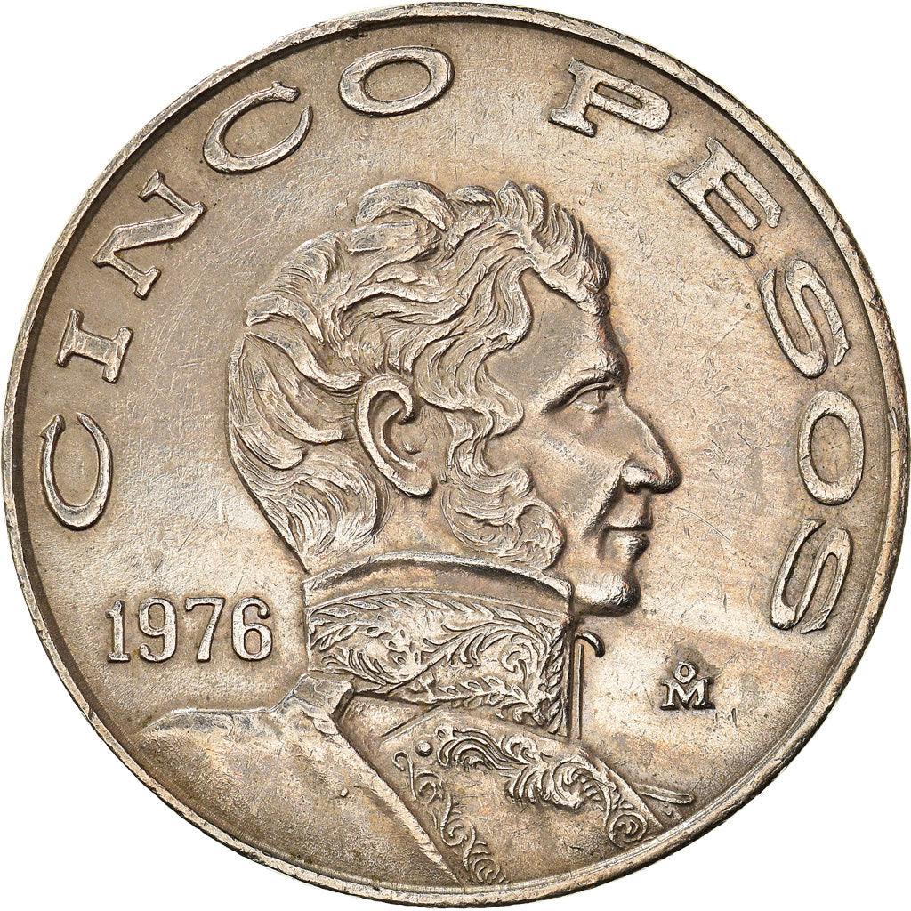 Monnaie, Mexique, 5 Pesos, 1976, Mexico City, TTB+, Cupro-nickel, KM:472