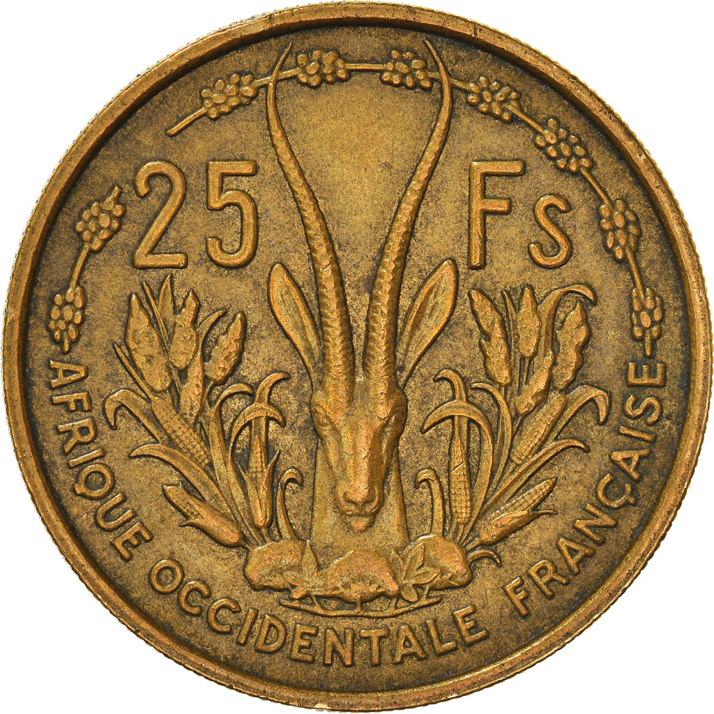 Münze, French West Africa, 25 Francs, 1956, Paris, SS+, Aluminum-Bronze, KM:7