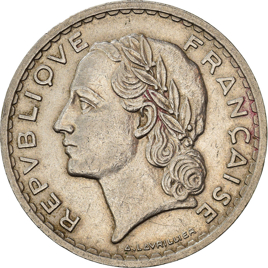 Monnaie, France, Lavrillier, 5 Francs, 1935, Paris, TTB+, Nickel, KM:888