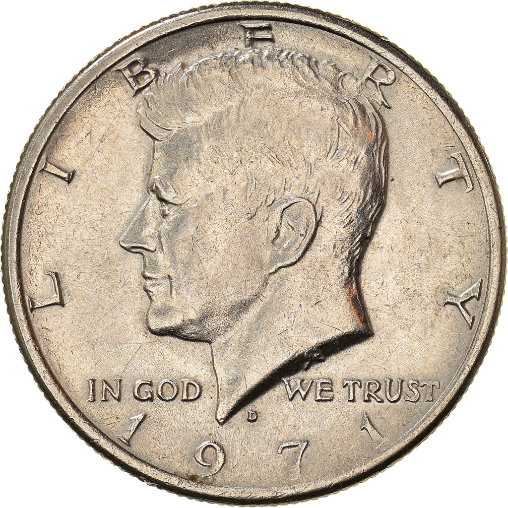 Monnaie, États-Unis, John F. Kennedy, Half Dollar, 1971, Denver, TTB+