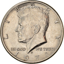 Monnaie, États-Unis, John F. Kennedy, Half Dollar, 1971, Denver, TTB+