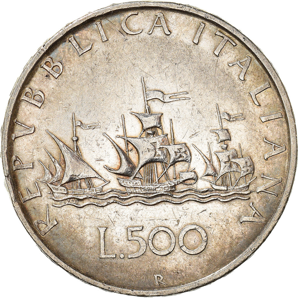 Coin, Italy, 500 Lire, 1958, Rome, AU(50-53), Silver, KM:98