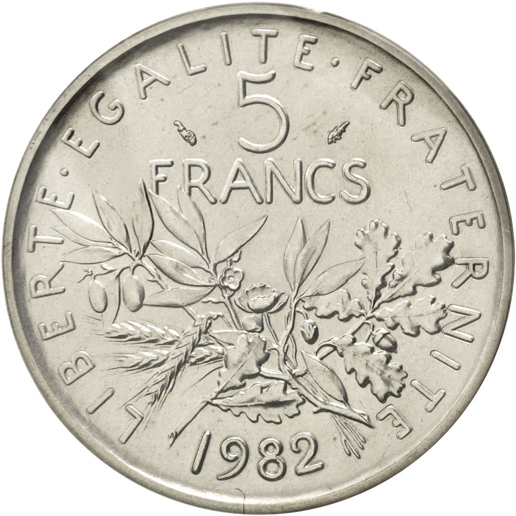 Monnaie, France, 5 Francs, 1982, FDC, Argent, KM:P740, Gadoury:154.P2