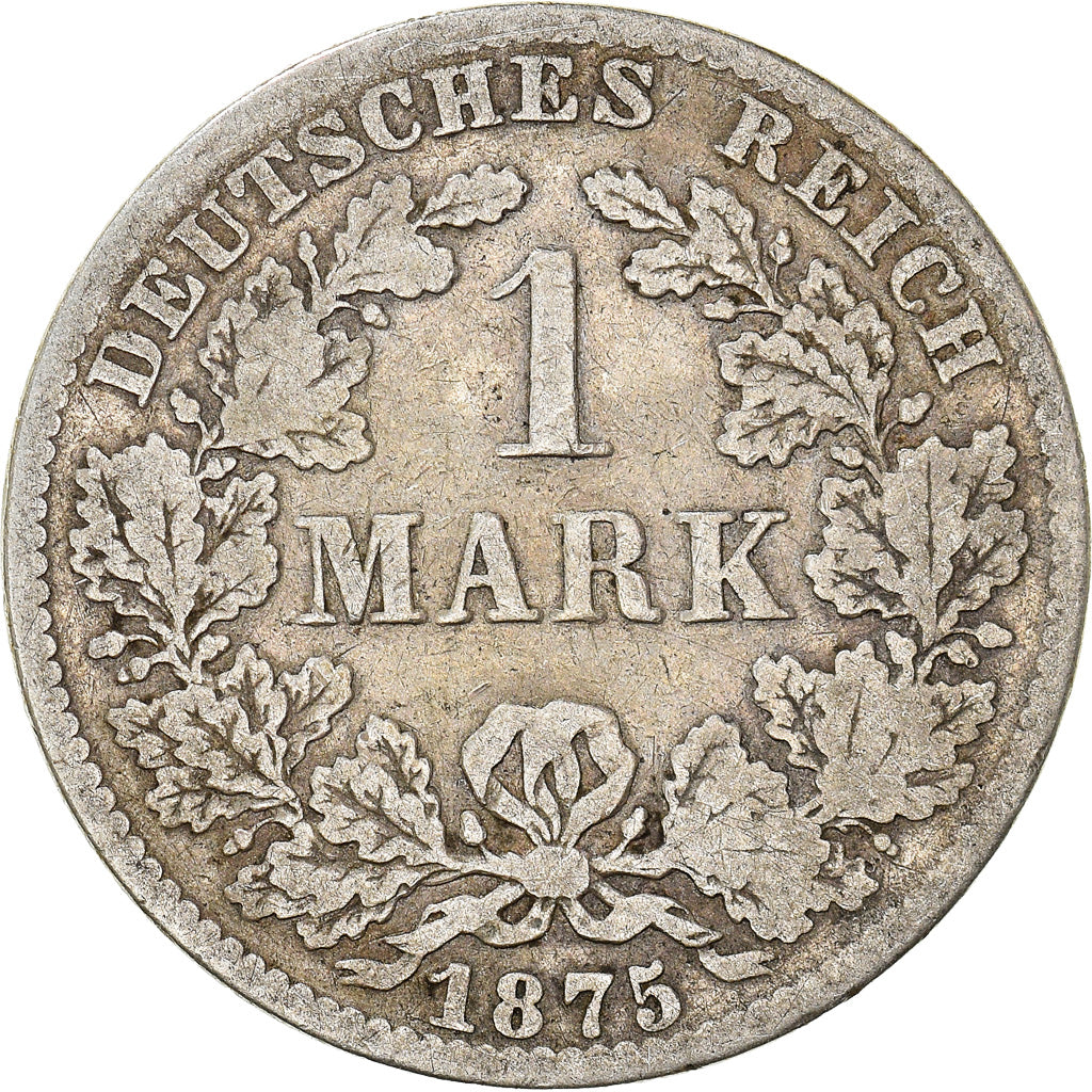 Coin, GERMANY - EMPIRE, Wilhelm I, Mark, 1875, Hanovre, F(12-15), Silver, KM:7
