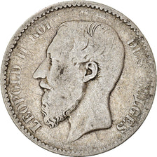 Coin, Belgium, Leopold II, Franc, 1886, F(12-15), Silver, KM:28.1