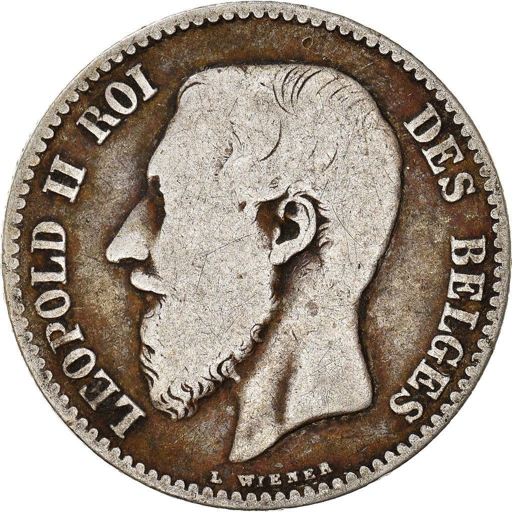 Coin, Belgium, Leopold II, Franc, 1866, VF(20-25), Silver, KM:28.1