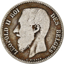 Coin, Belgium, Leopold II, Franc, 1866, VF(20-25), Silver, KM:28.1