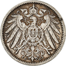 Coin, GERMANY - EMPIRE, Wilhelm II, Mark, 1906, Karlsruhe, EF(40-45), Silver