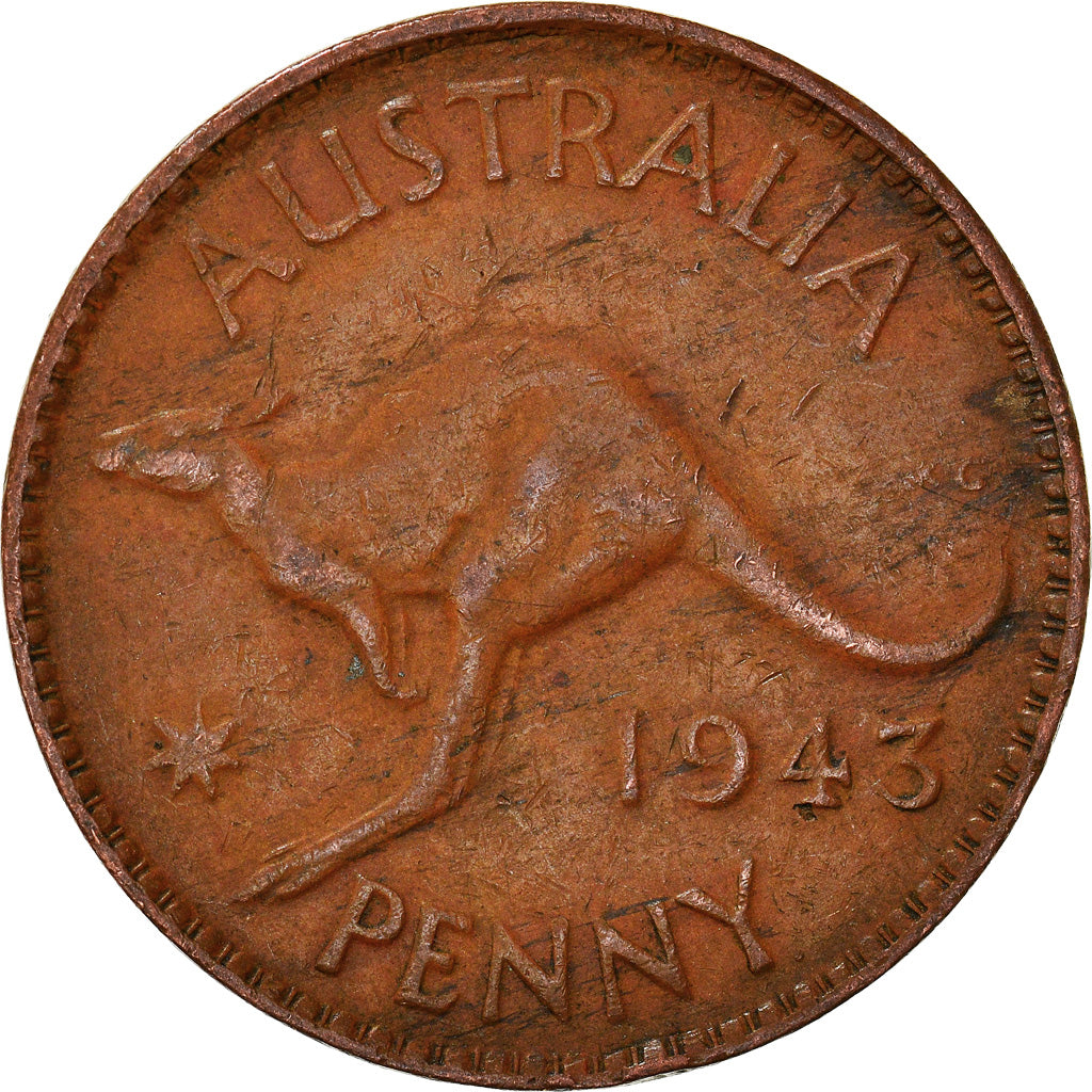Monnaie, Australie, George VI, Penny, 1943, Melbourne, TTB+, Bronze, KM:36