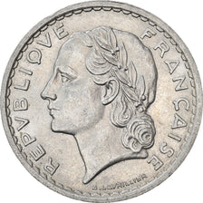 Moeda, França, Lavrillier, 5 Francs, 1950, Paris, Grand 0, AU(55-58)
