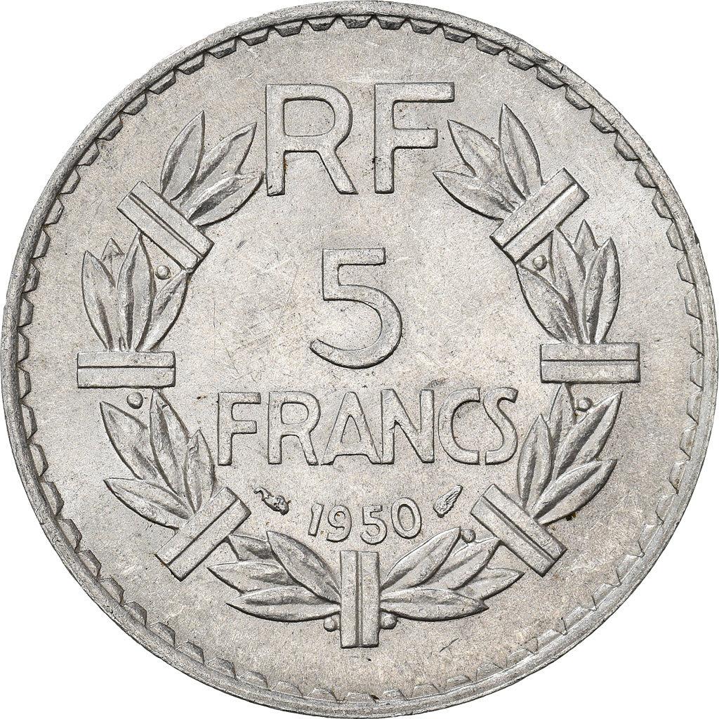 Moeda, França, Lavrillier, 5 Francs, 1950, Paris, Grand 0, AU(55-58)
