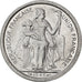 Moneda, Nueva Caledonia, 2 Francs, 1949, Paris, EBC, Aluminio, KM:9