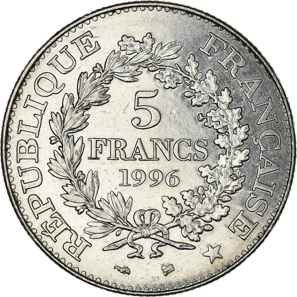Coin, France, Hercule, 5 Francs, 1996, Paris, AU(55-58), Nickel, KM:1155