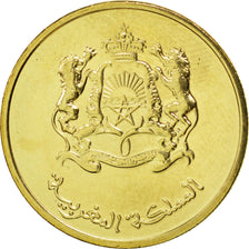 MOROCCO, 20 Santimat, 2011, KM #137, MS(63), Brass Plated Steel, 23, 3.97