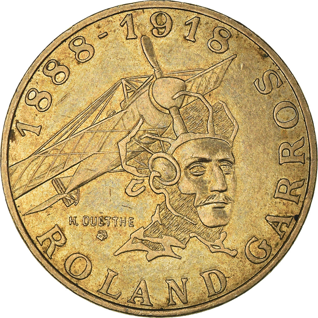 Moeda, França, Roland Garros, 10 Francs, 1988, Tranche B, AU(50-53)