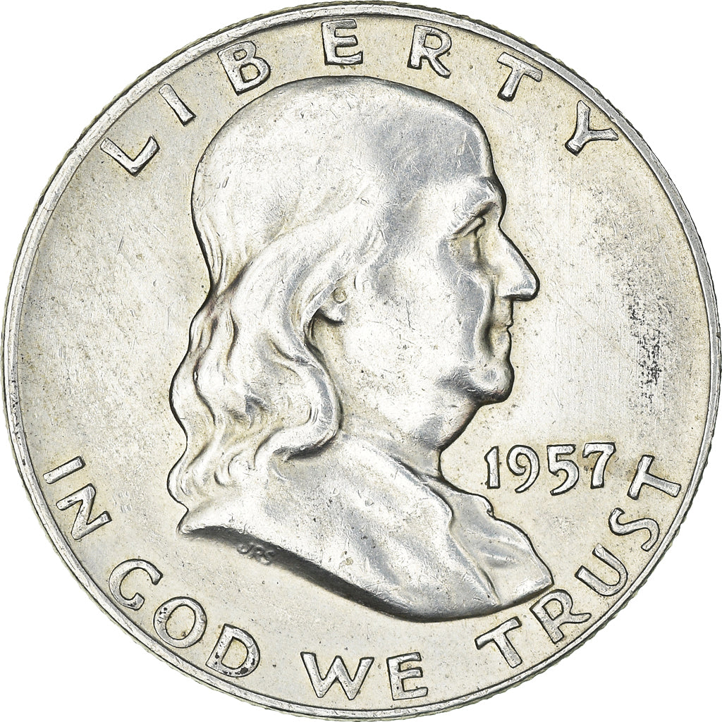 Coin, United States, Franklin Half Dollar, 1957, Philadelphia, AU(50-53)