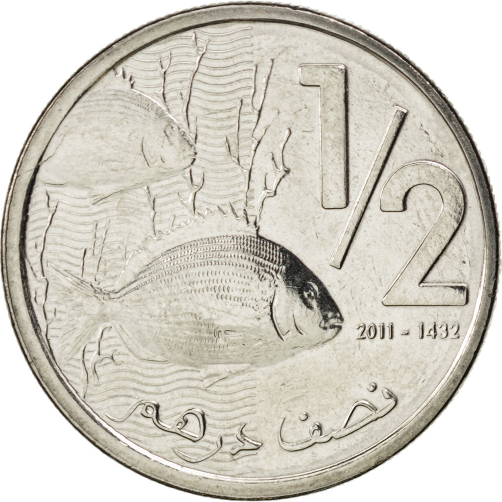 Moneta, Marocco, Mohammed VI, 1/2 Dirham, 2011, SPL, Acciaio placcato nichel