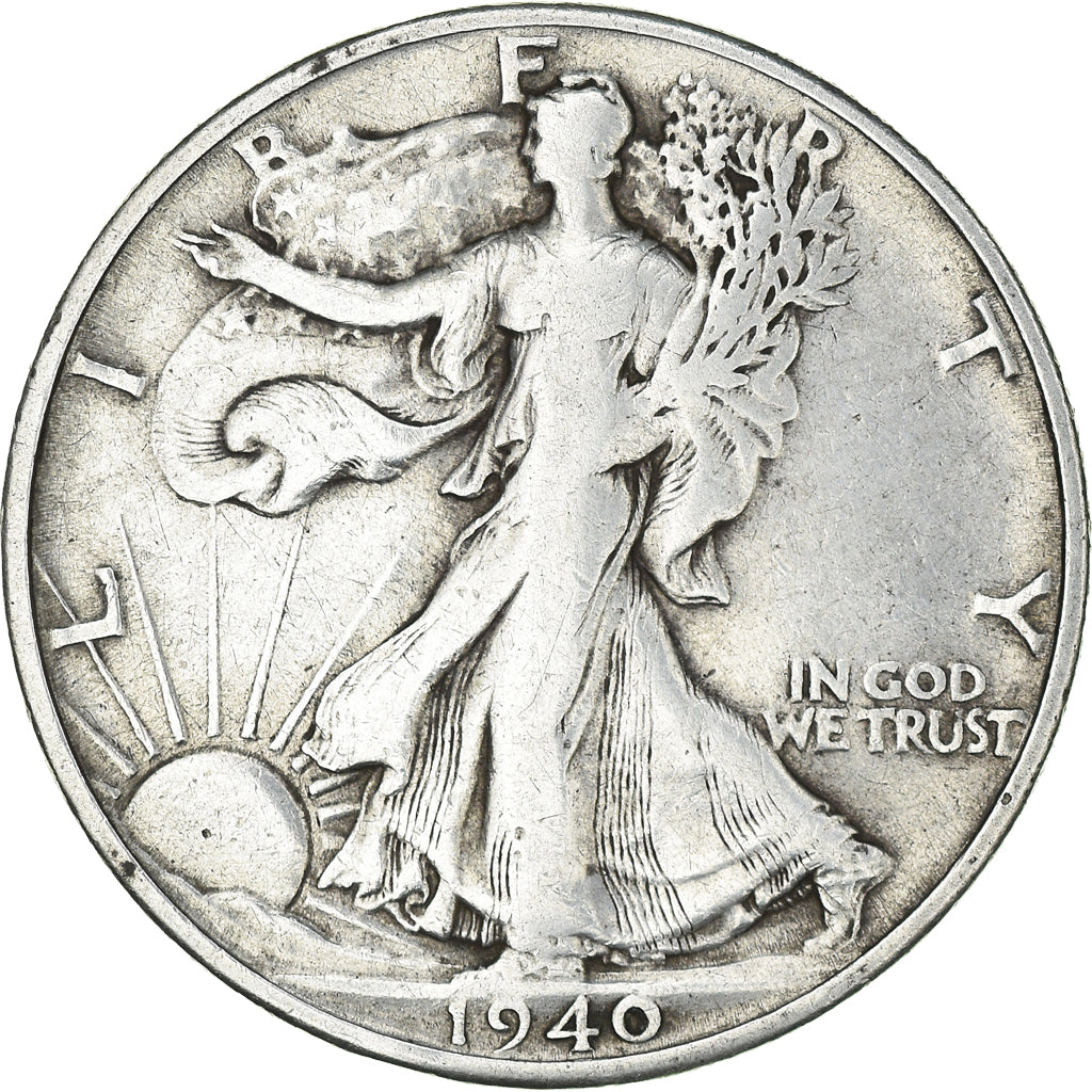 Monnaie, États-Unis, Liberty Walking, Half Dollar, 1940, San Francisco, TB+