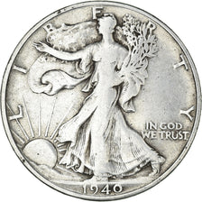 Monnaie, États-Unis, Liberty Walking, Half Dollar, 1940, San Francisco, TB+