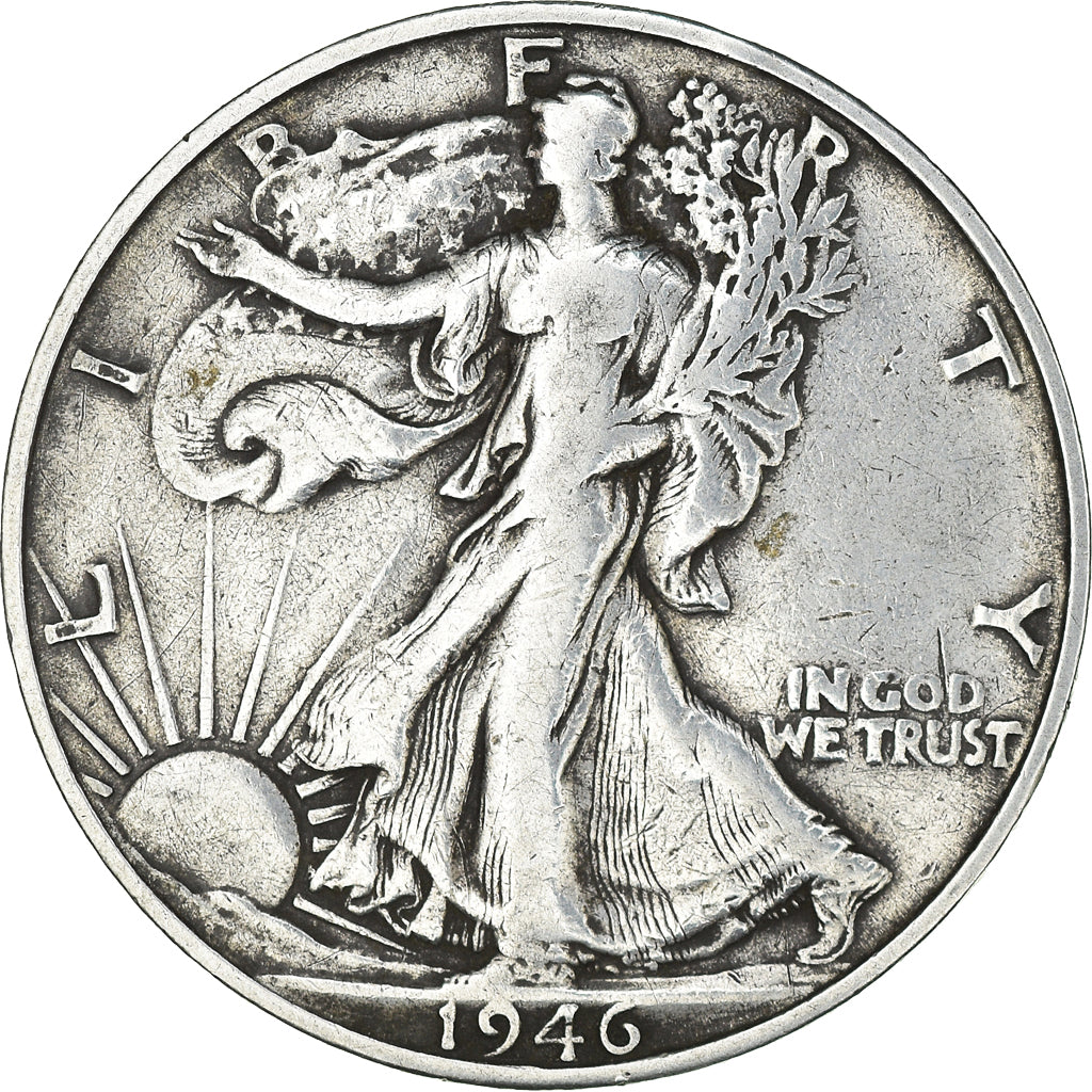 Coin, United States, Liberty Walking, Half Dollar, 1946, San Francisco