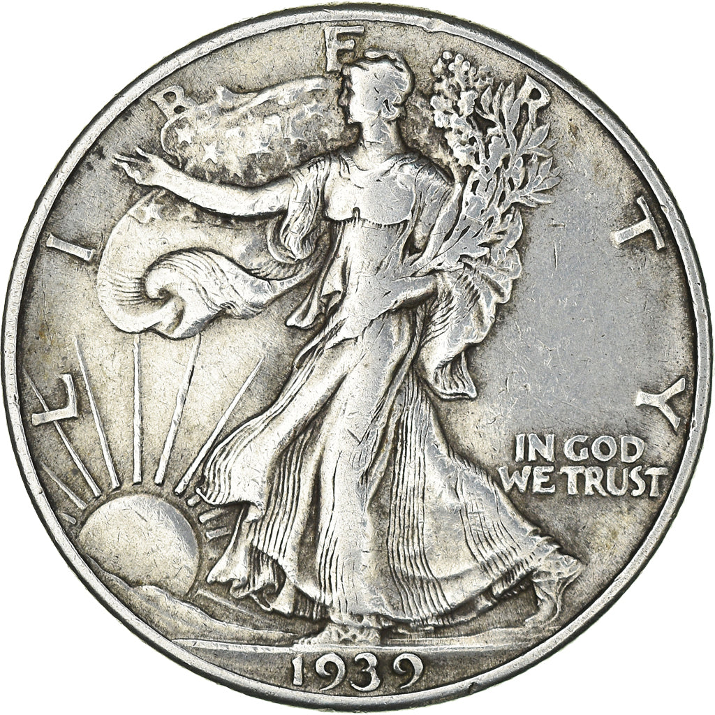 Coin, United States, Liberty Walking, Half Dollar, 1939, Philadelphia