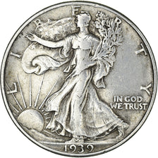 Coin, United States, Liberty Walking, Half Dollar, 1939, Philadelphia