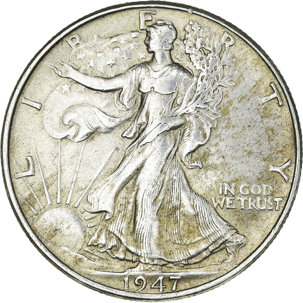 Coin, United States, Liberty Walking, Half Dollar, 1947, Philadelphia