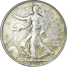 Coin, United States, Liberty Walking, Half Dollar, 1947, Philadelphia