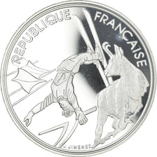 Coin, France, Ski acrobatique, 100 Francs, 1990, MS(65-70), Silver, KM:983