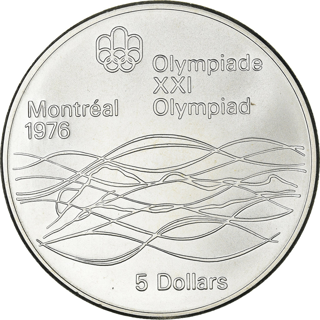 Coin, Canada, Montréal XXI Olympiade, 5 Dollars, 1975, Ottawa, MS(65-70)