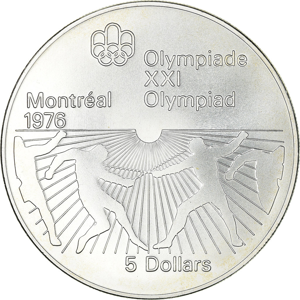 Coin, Canada, Montréal XXI Olympiade, 5 Dollars, 1976, Ottawa, MS(65-70)