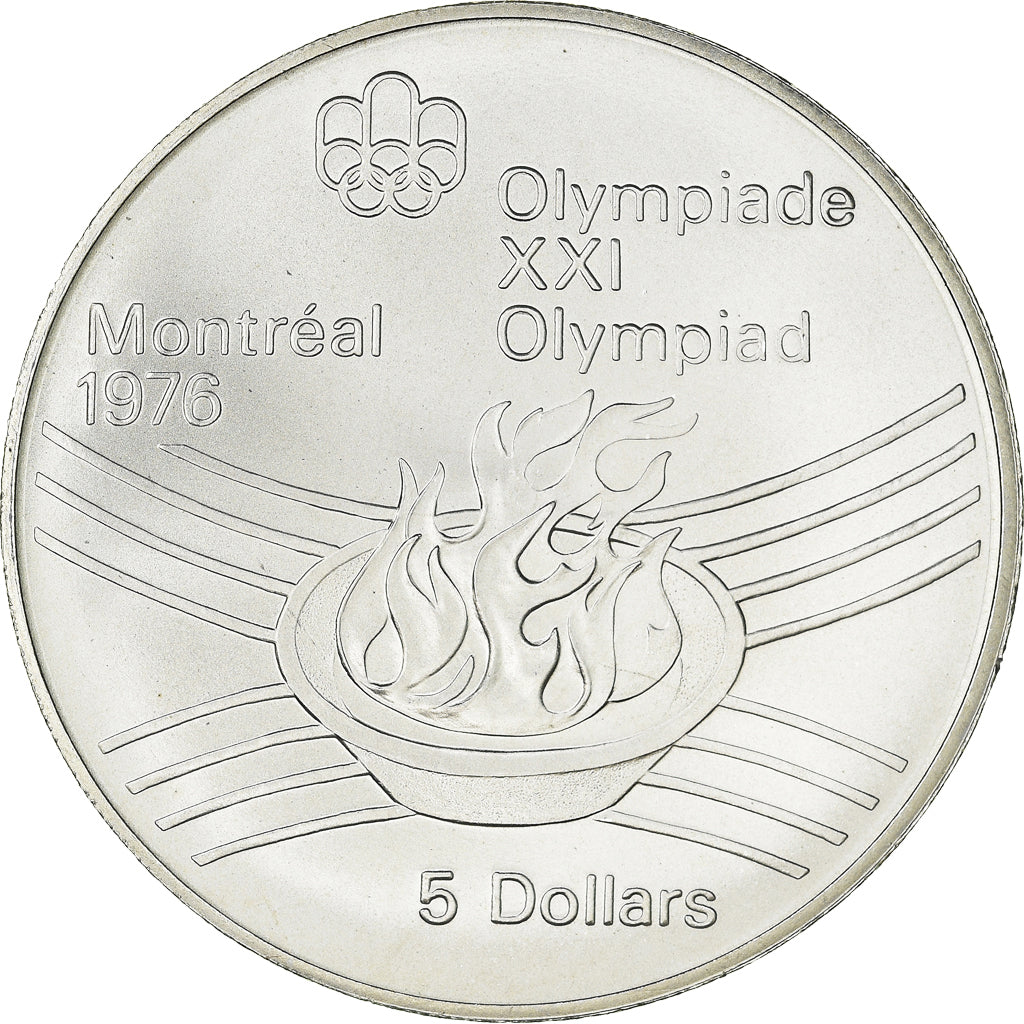 Coin, Canada, Montréal XXI Olympiade, 5 Dollars, 1976, Ottawa, MS(65-70)