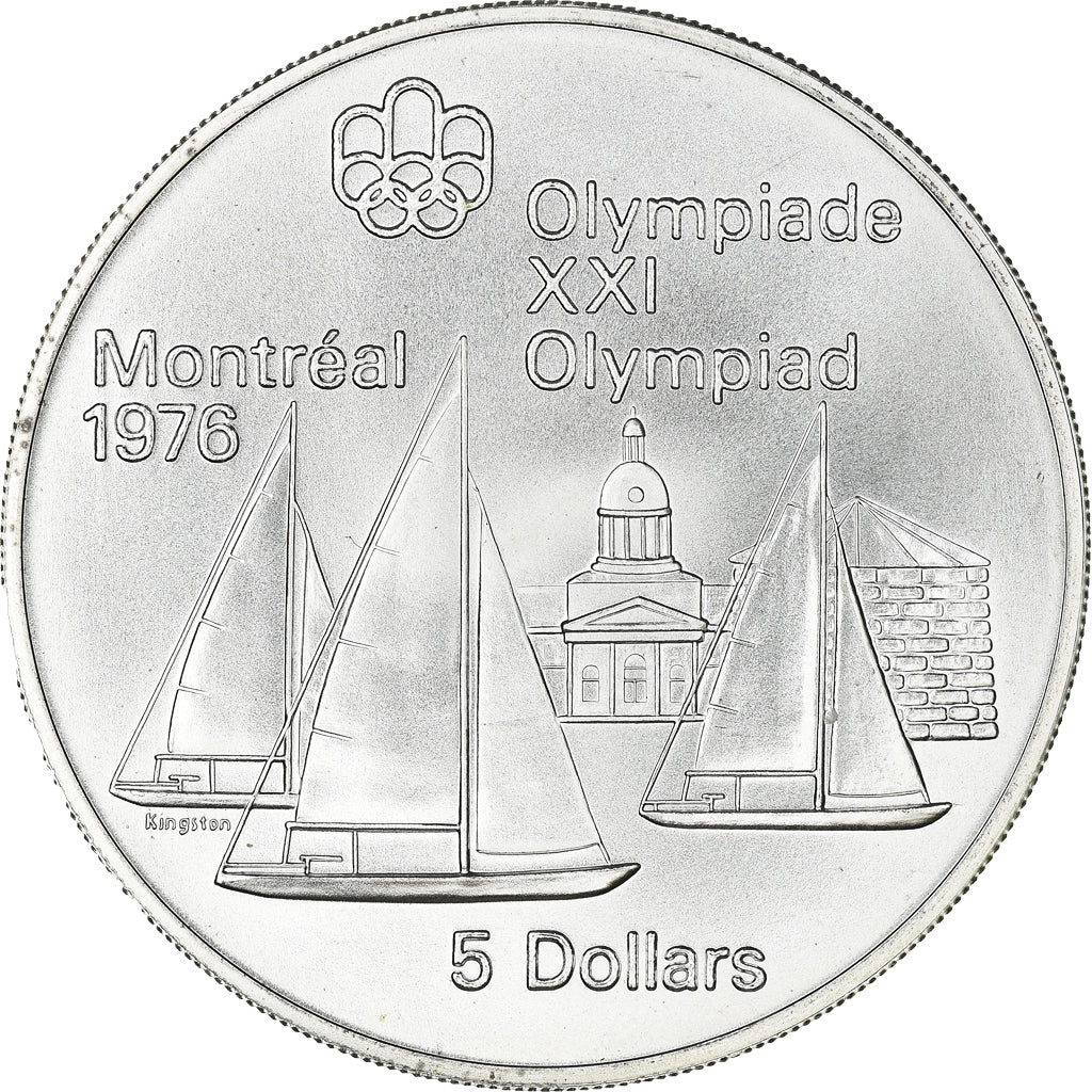 Coin, Canada, Montréal XXI Olympiade, 5 Dollars, 1973, Ottawa, MS(65-70)