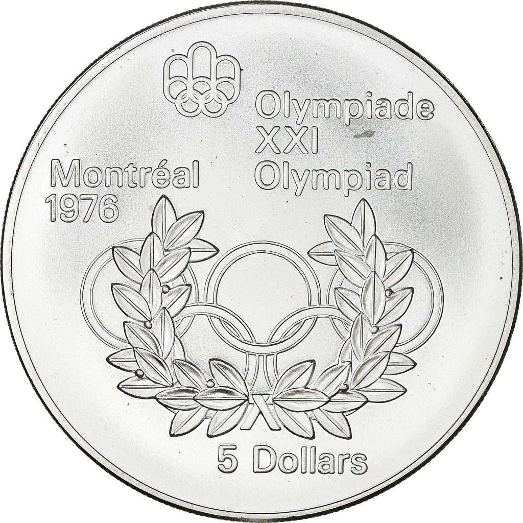 Coin, Canada, Montréal XXI Olympiade, 5 Dollars, 1974, Ottawa, MS(65-70)