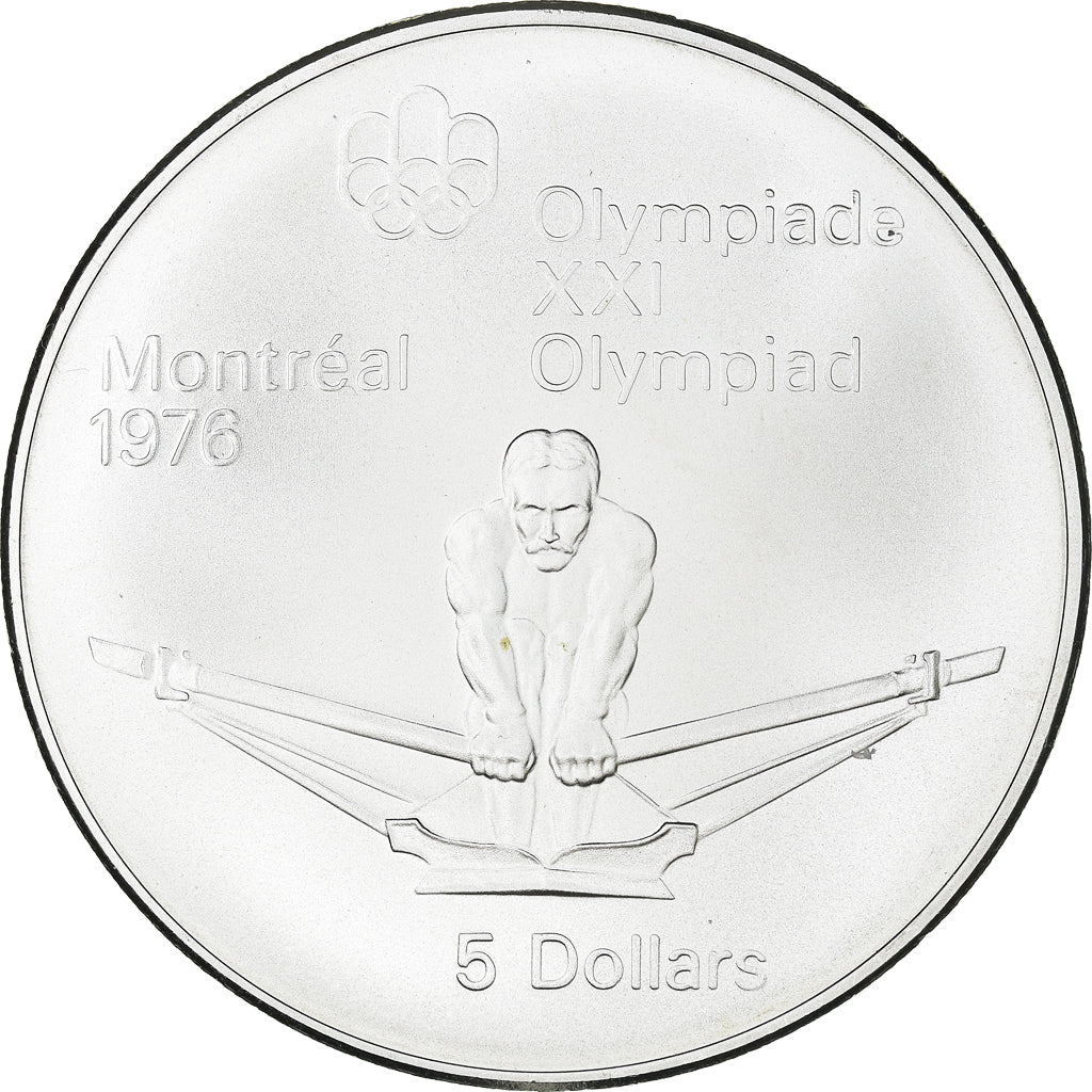 Coin, Canada, Montréal XXI Olympiade, 5 Dollars, 1974, Ottawa, MS(65-70)