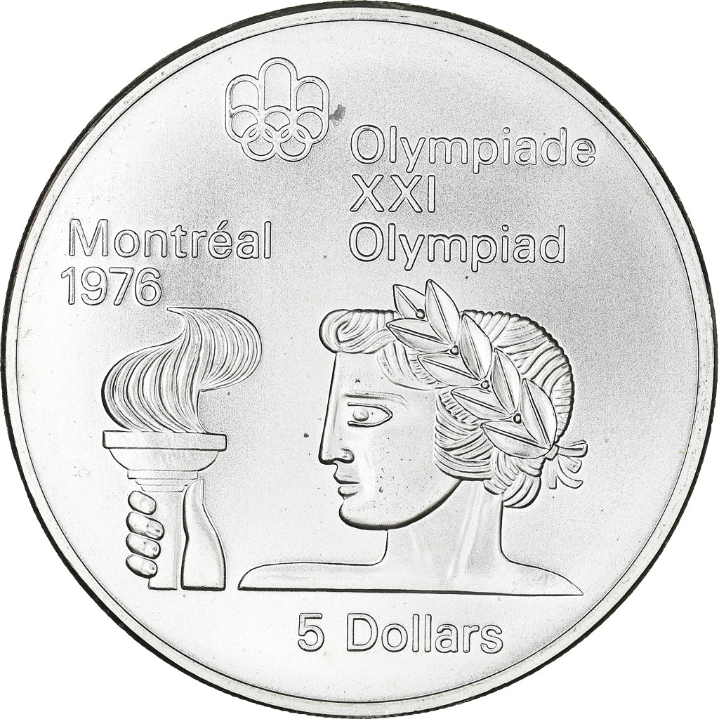 Coin, Canada, Montréal XXI Olympiade, 5 Dollars, 1974, Ottawa, MS(65-70)