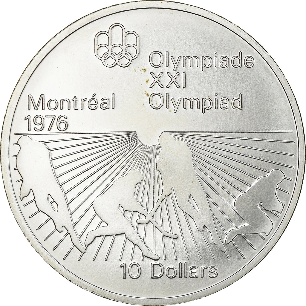 Coin, Canada, Montréal XXI Olympiade, 10 Dollars, 1976, Ottawa, MS(65-70)