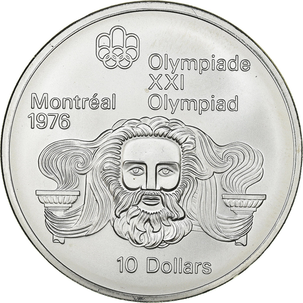 Coin, Canada, Montréal XXI Olympiade, 10 Dollars, 1974, Ottawa, MS(65-70)