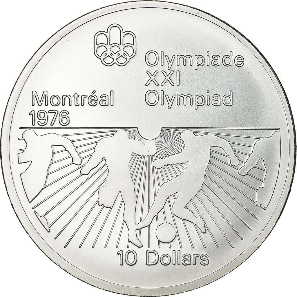 Coin, Canada, Montréal XXI Olympiade, 10 Dollars, 1976, Ottawa, MS(65-70)
