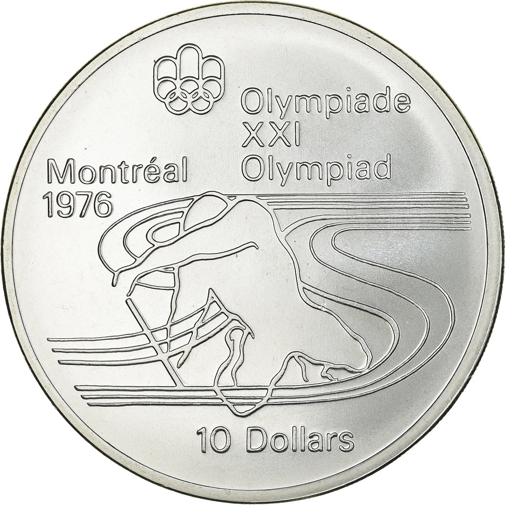 Coin, Canada, Montréal XXI Olympiade, 10 Dollars, 1975, Ottawa, MS(65-70)