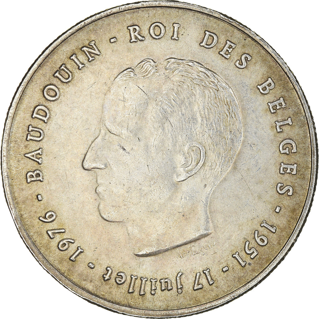 Coin, Belgium, Baudouin I, 250 Francs, 250 Frank, 1976, AU(50-53), Silver