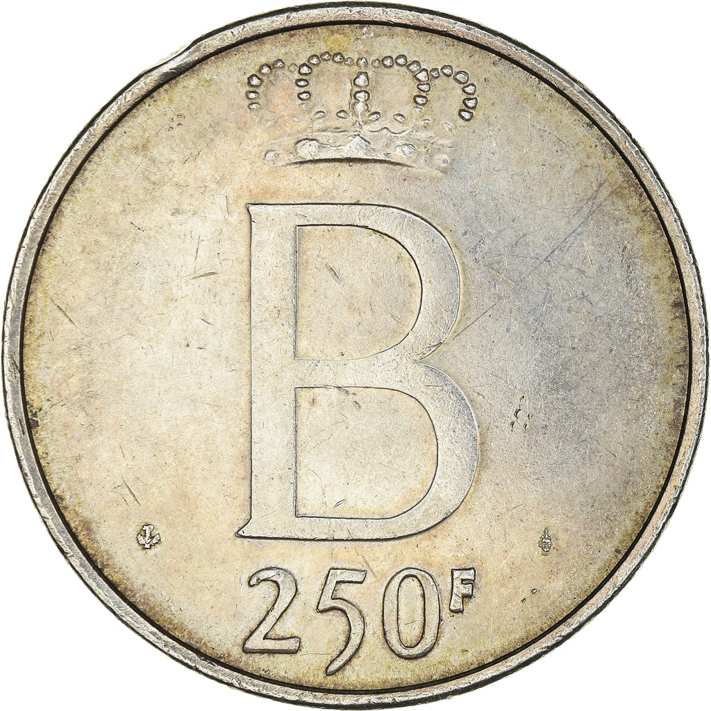Coin, Belgium, Baudouin I, 250 Francs, 250 Frank, 1976, AU(50-53), Silver