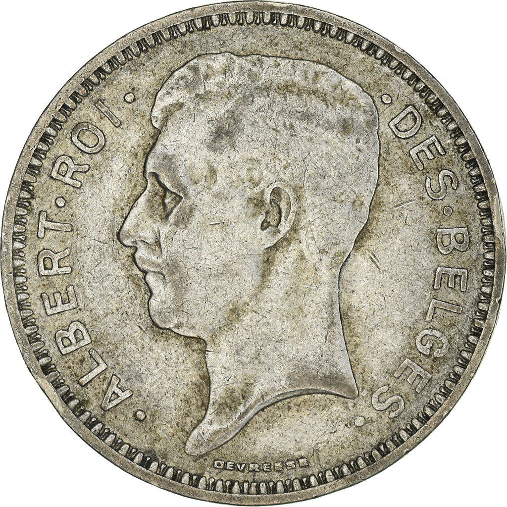 Coin, Belgium, Albert I, 20 Francs, 20 Frank, 1934, EF(40-45), Silver, KM:103.1