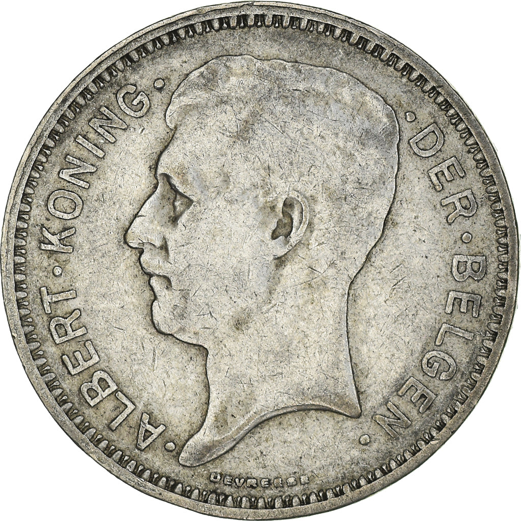 Coin, Belgium, Albert I, 20 Francs, 20 Frank, 1934, EF(40-45), Silver, KM:104.1