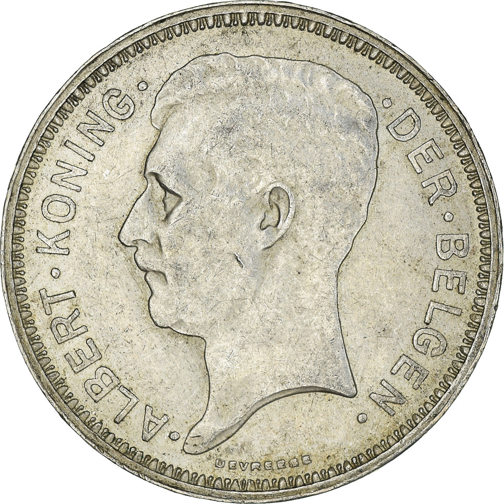 Coin, Belgium, Albert I, 20 Francs, 20 Frank, 1934, EF(40-45), Silver, KM:104.1