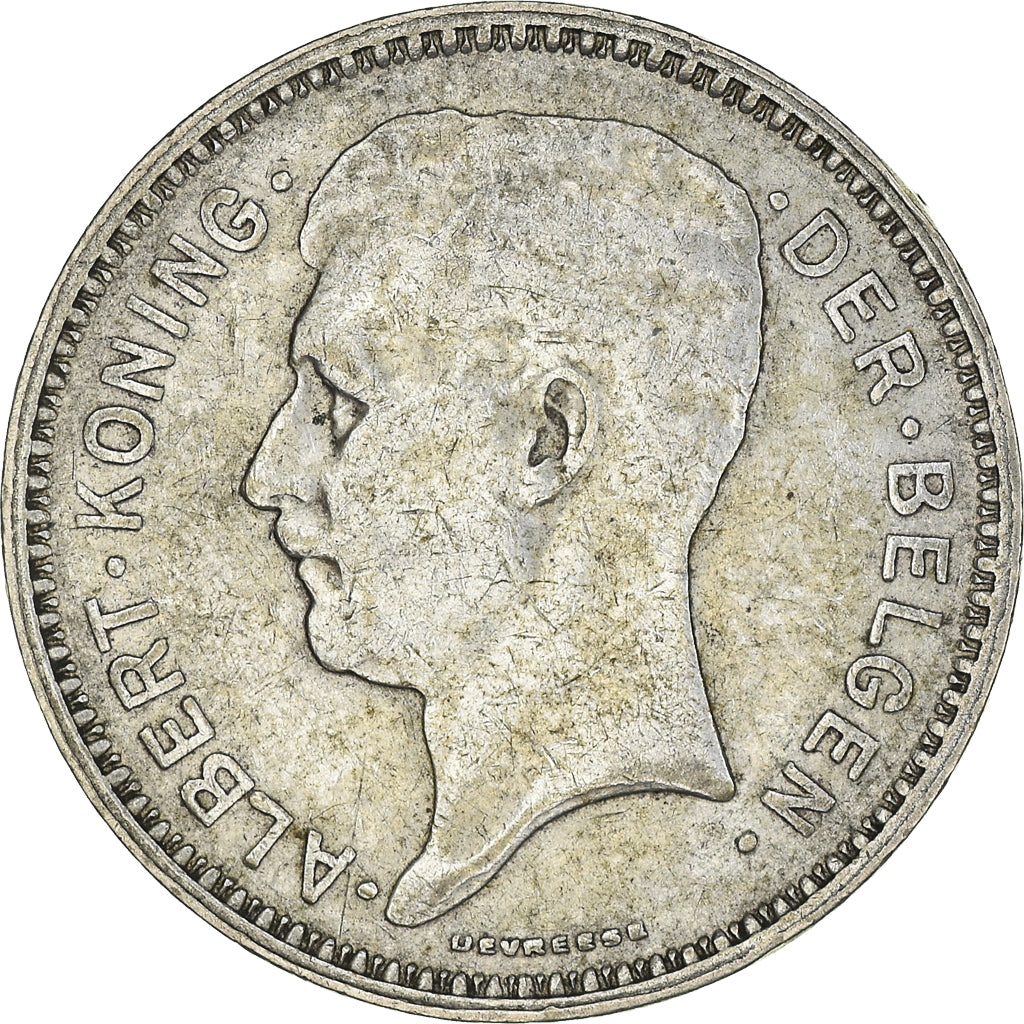 Coin, Belgium, 20 Francs, 20 Frank, 1934, EF(40-45), Silver, KM:104.1