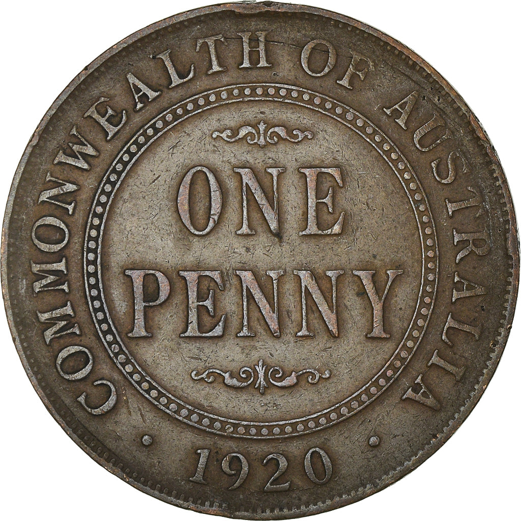 Coin, Australia, George V, Penny, 1920, EF(40-45), Bronze, KM:23