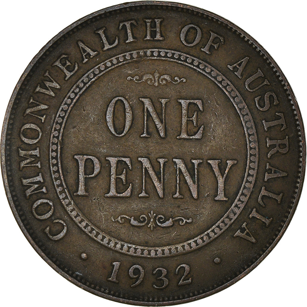 Coin, Australia, George V, Penny, 1932, EF(40-45), Bronze, KM:23