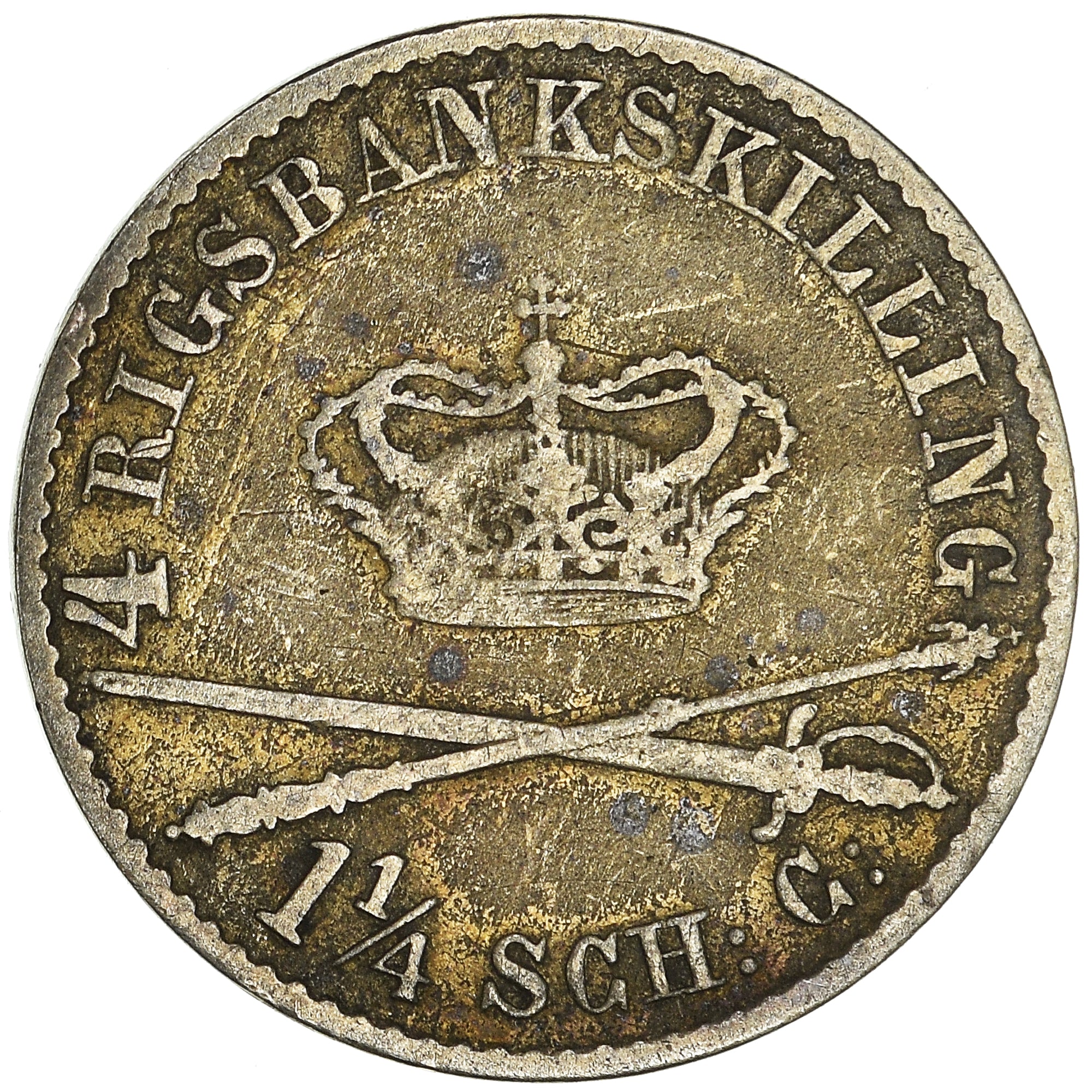 Coin, Denmark, Christian VIII, 4 Rigsbankskilling, 1842, Copenhagen, VF(30-35)
