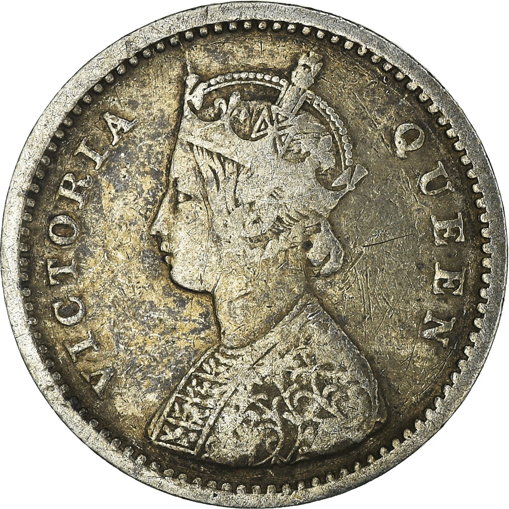 Coin, INDIA-BRITISH, Victoria, 2 Annas, 1862, Calcutta, VF(30-35), Silver